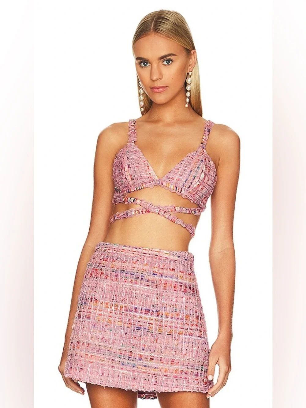 NWTâFor Love & Lemons Women's Dionne Bra Top in Pink Lavender Size Small
